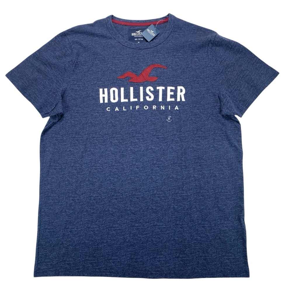 Hollister Men’s XL Blue Graphic T Shirt California‎ Logo Short Sleeve NWT